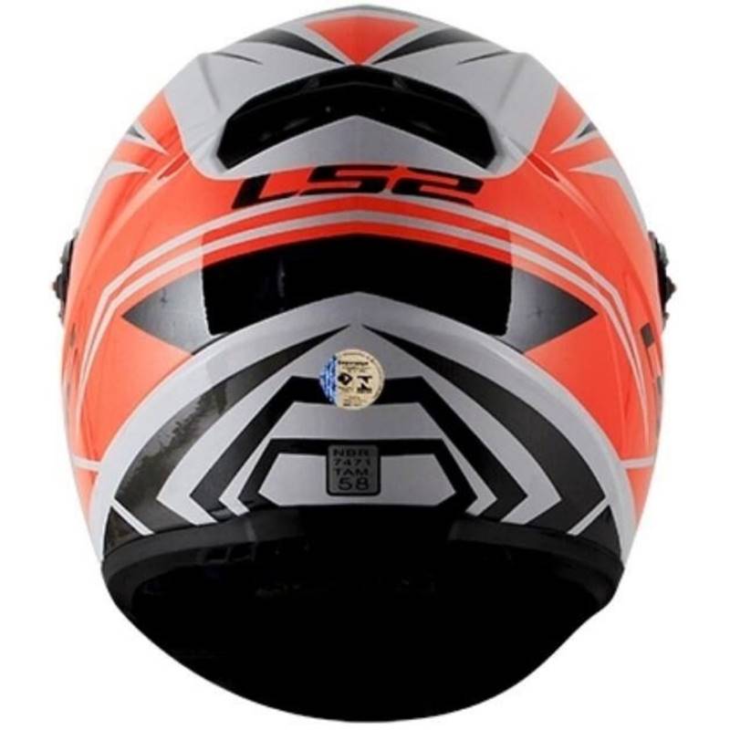 CAPACETE LS2 FF358 BLADE FLUOR BRANCO/LARANJA