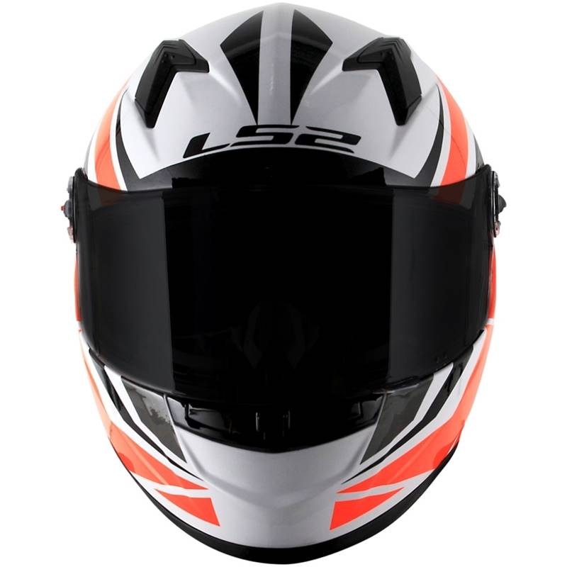 CAPACETE LS2 FF358 BLADE FLUOR BRANCO/LARANJA