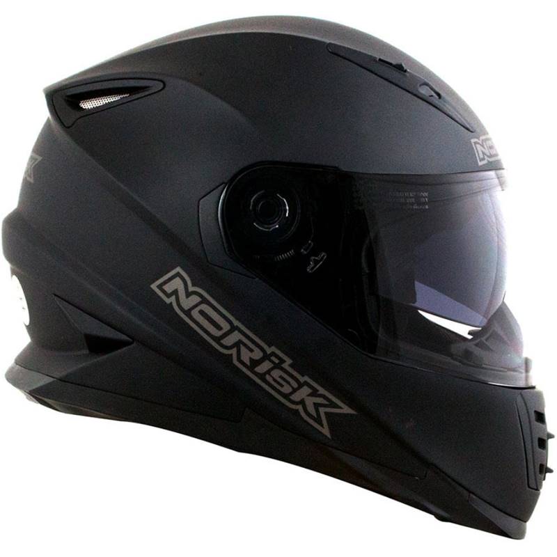CAPACETE NORISK FF302 MONOCOLOR (VISEIRA SOLAR) PRETO FOSCO