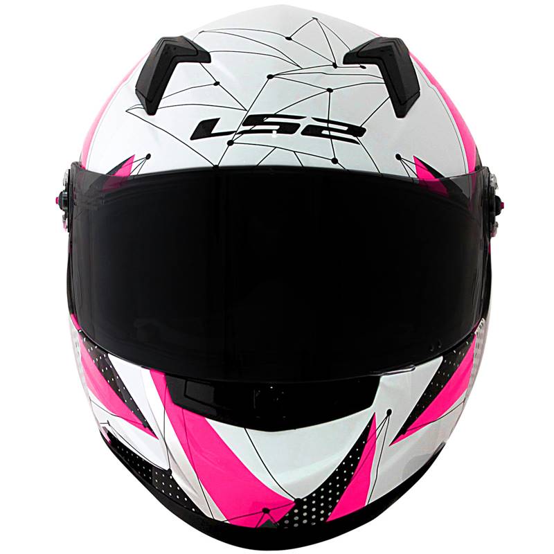 CAPACETE LS2 FF358 BRILLIANT BRANCO/ROSA