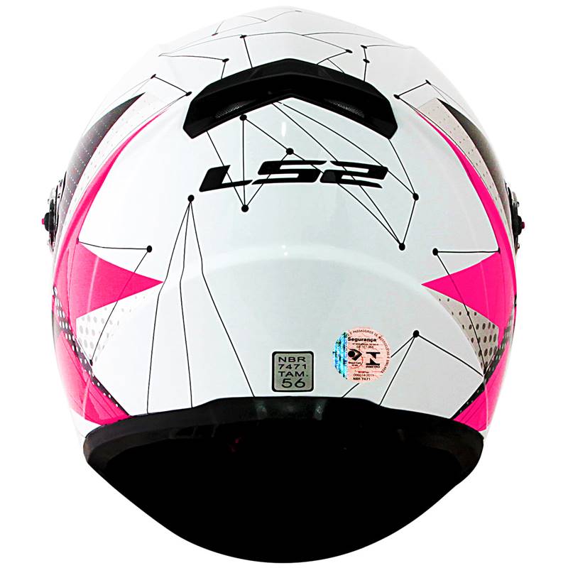 CAPACETE LS2 FF358 BRILLIANT BRANCO/ROSA