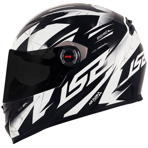 CAPACETE LS2 FF358 DRAZE PRETO/BRANCO
