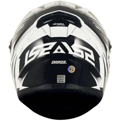 CAPACETE LS2 FF358 DRAZE PRETO/BRANCO