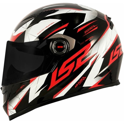 CAPACETE LS2 FF358 DRAZE PRETO/VERMELHO/BRANCO