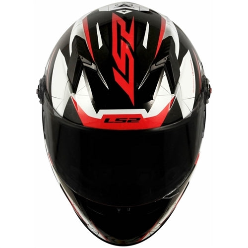 CAPACETE LS2 FF358 DRAZE PRETO/VERMELHO/BRANCO