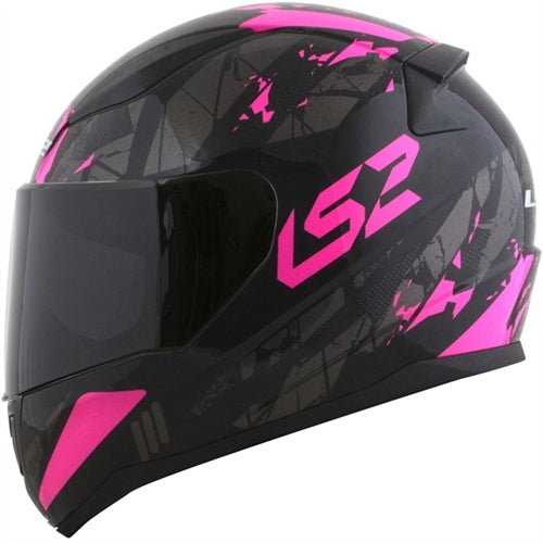 CAPACETE LS2 FF353 RAPID PALIMNESIS PRETO/ROSA BRILHO