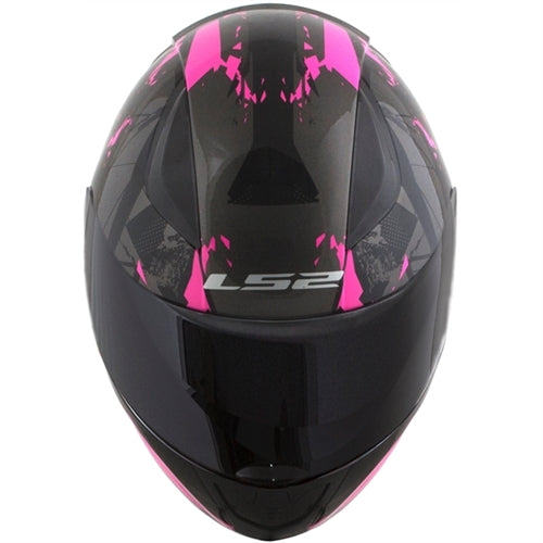 CAPACETE LS2 FF353 RAPID PALIMNESIS PRETO/ROSA BRILHO