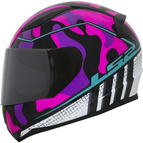 CAPACETE LS2 FF353 RAPID BRAVADO ROSA CAMUFLADO/AZUL