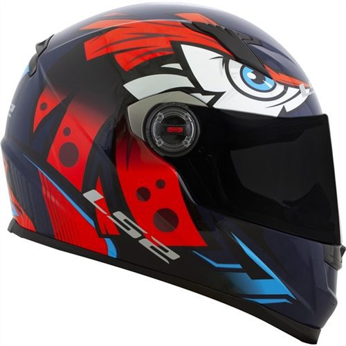 CAPACETE LS2 FF358 TRIBAL LARANJA/AZUL