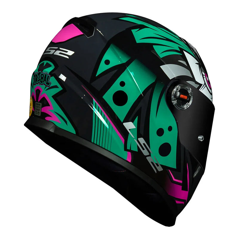 CAPACETE LS2 CLASSIC FF358 TRIBAL VERDE