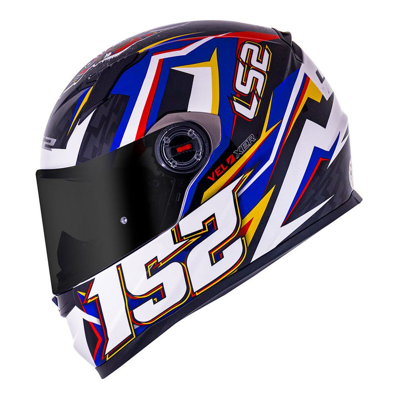 CAPACETE LS2 FF358 CLASSIC VELOXER BRANCO/AZUL