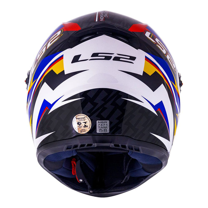 CAPACETE LS2 FF358 CLASSIC VELOXER BRANCO/AZUL