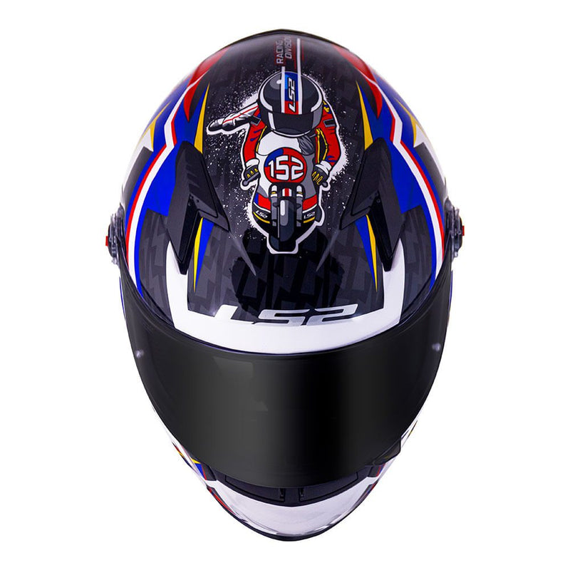 CAPACETE LS2 FF358 CLASSIC VELOXER BRANCO/AZUL