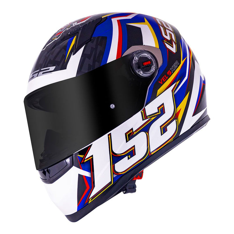 CAPACETE LS2 FF358 CLASSIC VELOXER BRANCO/AZUL