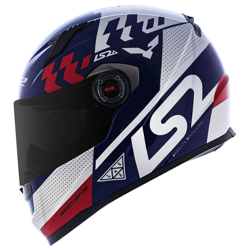 CAPACETE LS2 FF358 PODIUM AZUL/BRANCO/VERMELHO