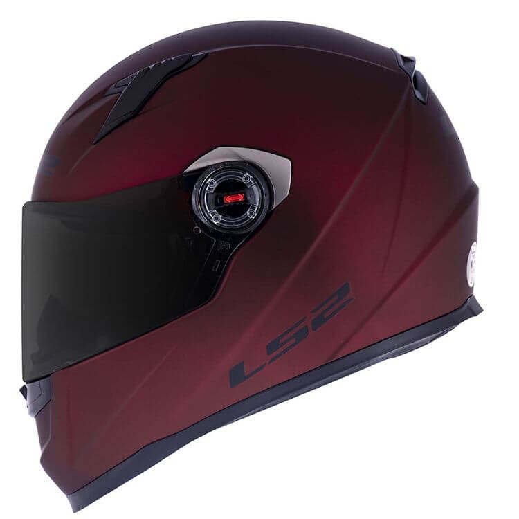 CAPACETE LS2 FF358 MONOCOLOR VERMELHO FOSCO