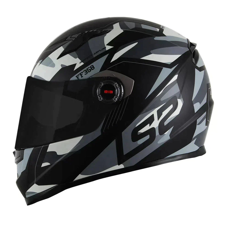CAPACETE LS2 CLASSIC TANK PRETO/CINZA