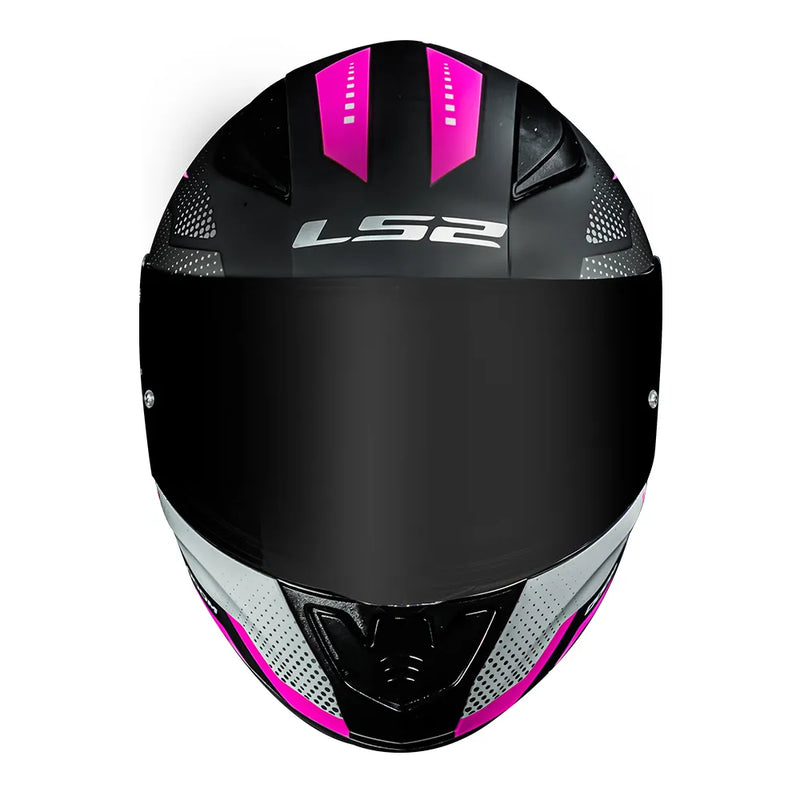 CAPACETE LS2 FF353 RAPID DOOM PRETO/ROSA/BRANCO