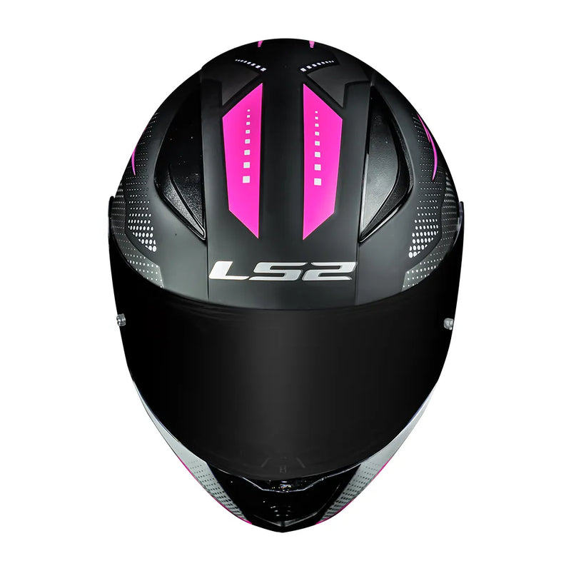 CAPACETE LS2 FF353 RAPID DOOM PRETO/ROSA/BRANCO