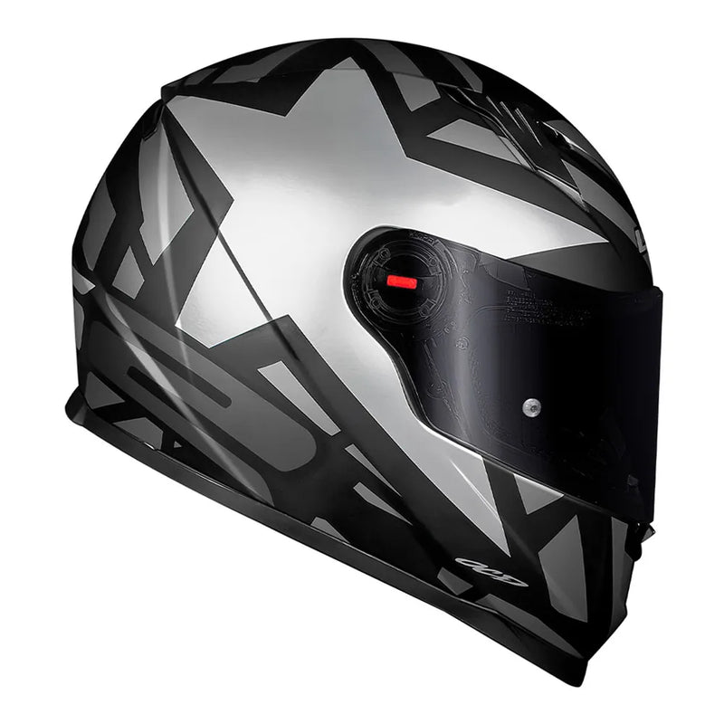 Capacete LS2 FF358 Starwar Prata e Preto Fosco 58
