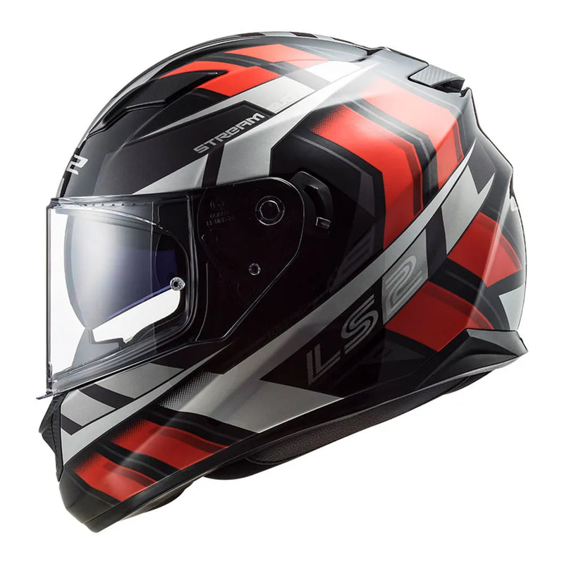 CAPACETE LS2 FF320 STREAM LOOP VERMELHO (VISEIRA SOLAR)
