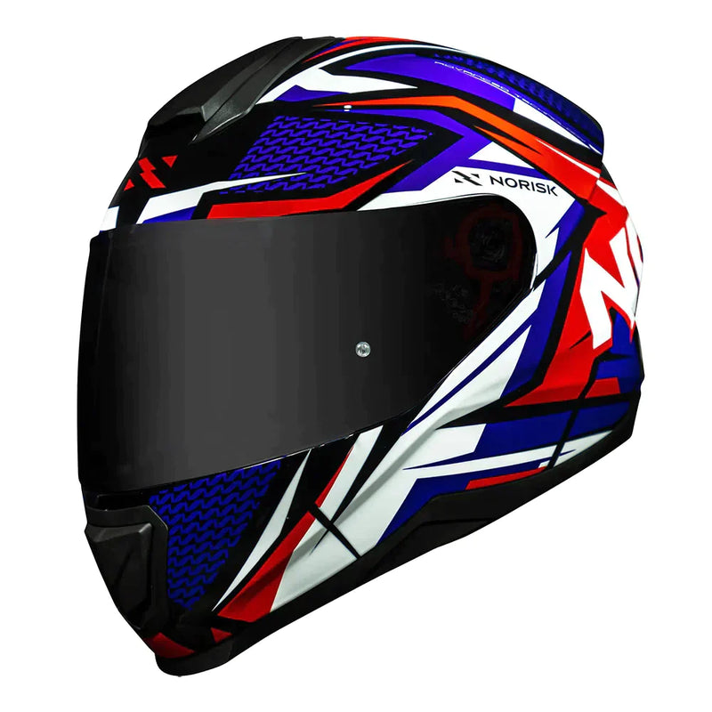 CAPACETE NORISK CAPACETE RAZOR SHARP AZUL/BRANCO