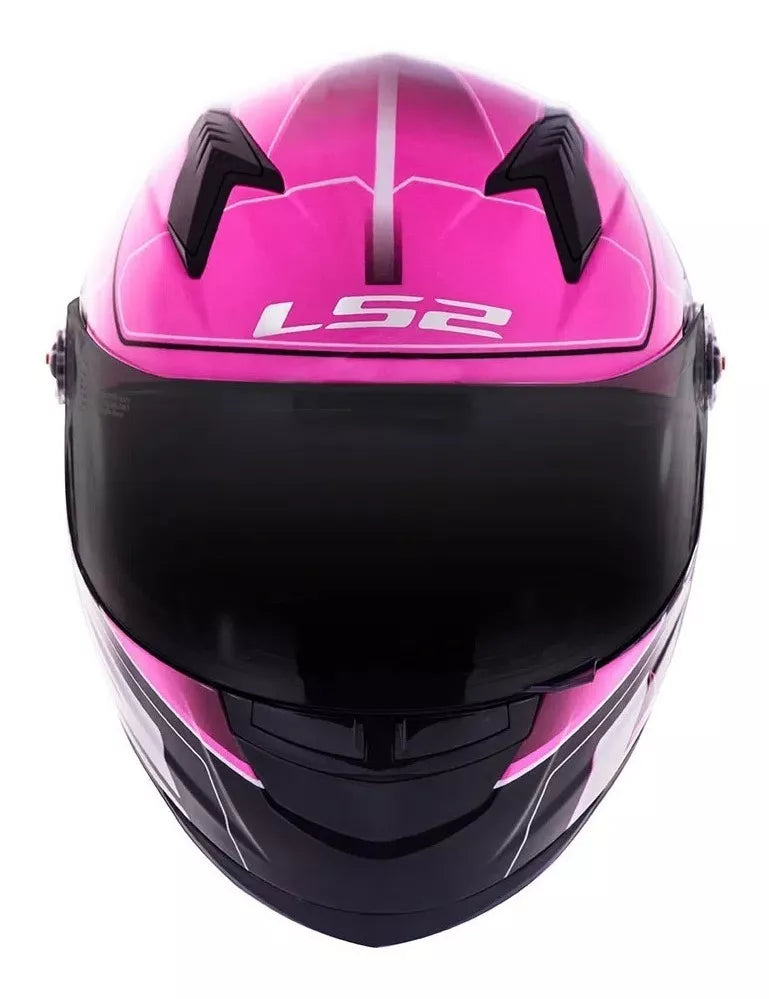 CAPACETE LS2 FF358 CLASSIC ULTRA PRETO/ROSA