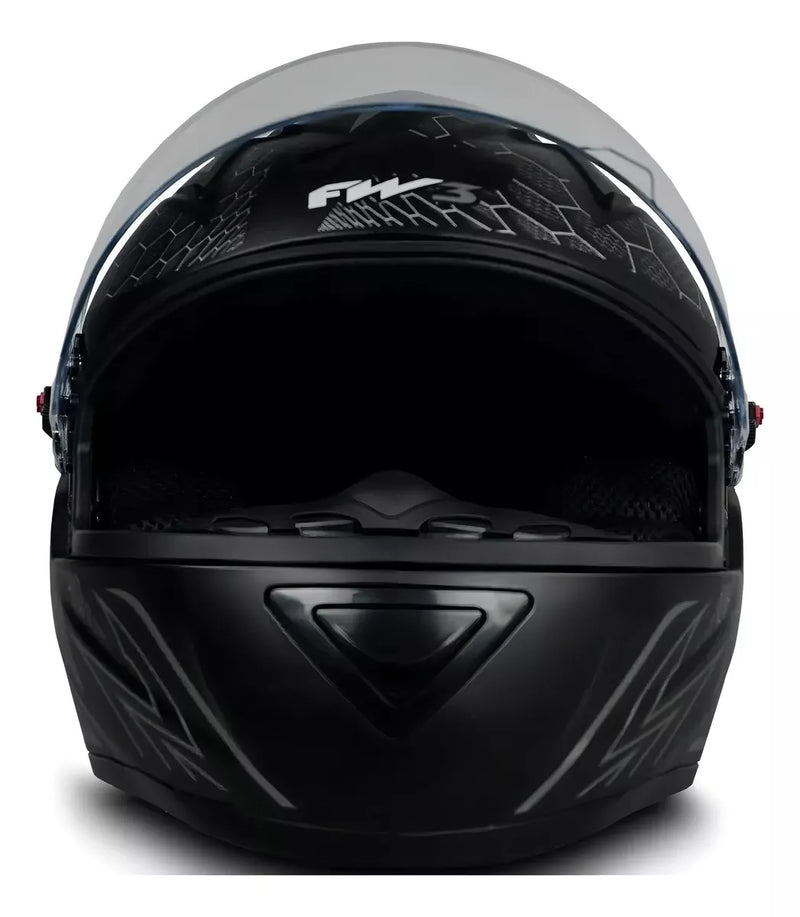 Capacete Para Moto Fw3 Gt2 Preto Fosco