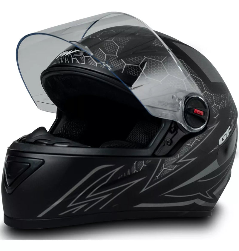 Capacete Para Moto Fw3 Gt2 Preto Fosco