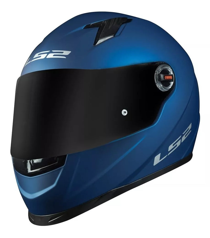 CAPACETE LS2 FF358 MONOCOLOR MATT FOSCO AZUL BLUE