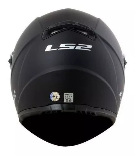 CAPACETE LS2 FF358 CLASSIC MONOCOLOR PRETO FOSCO