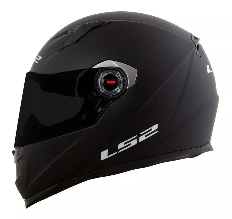 CAPACETE LS2 FF358 CLASSIC MONOCOLOR PRETO FOSCO