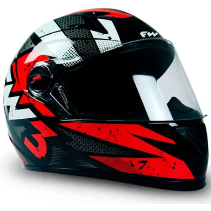 Capacete FW3 GTN Speed Preto Vermelho