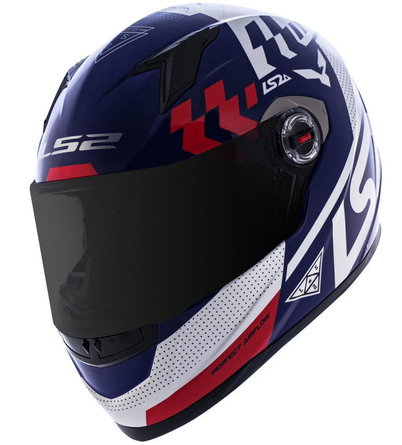 CAPACETE LS2 FF358 PODIUM AZUL/BRANCO/VERMELHO