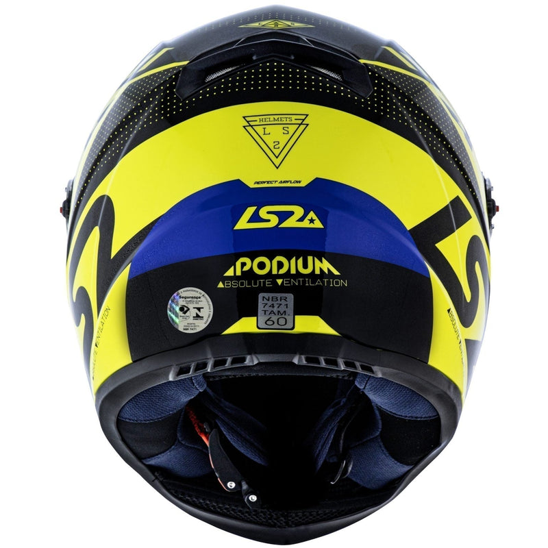 CAPACETE LS2 FF358 PODIUM AMARELO/PRETO