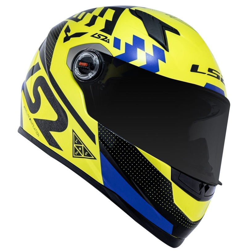 CAPACETE LS2 FF358 PODIUM AMARELO/PRETO