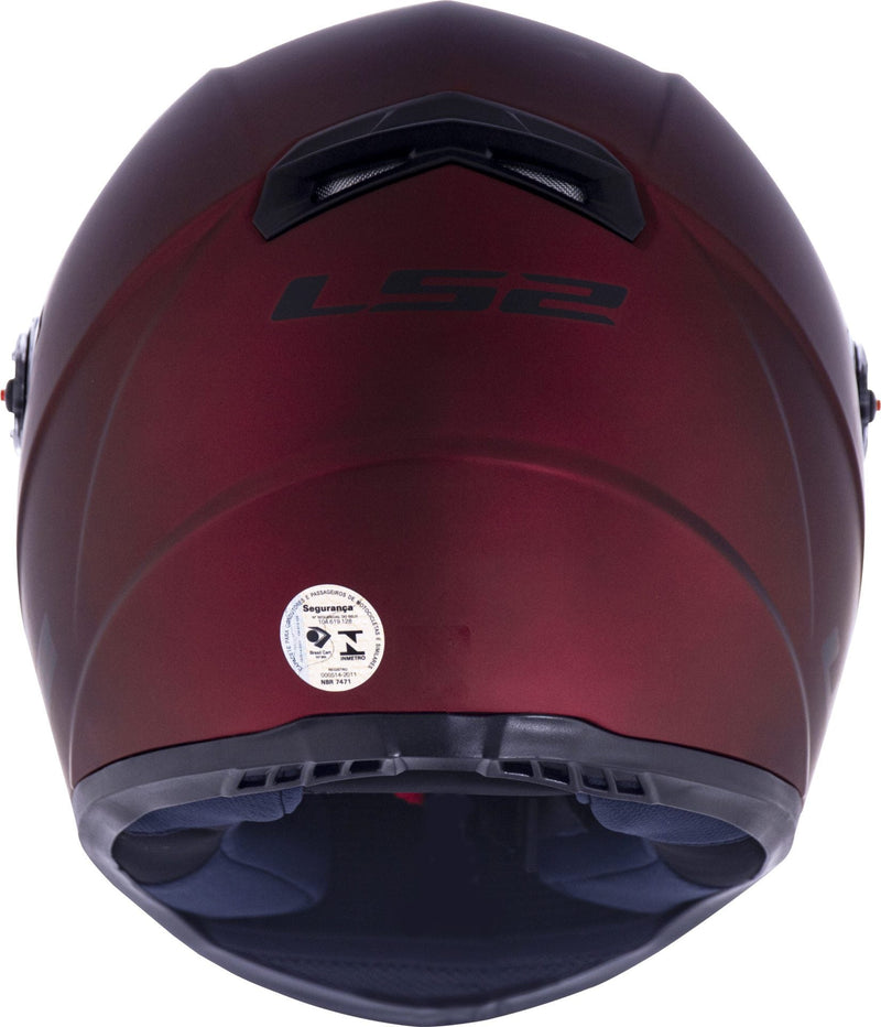 CAPACETE LS2 FF358 MONOCOLOR VERMELHO FOSCO