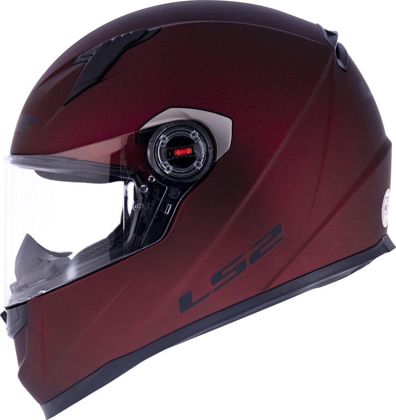 CAPACETE LS2 FF358 MONOCOLOR VERMELHO FOSCO