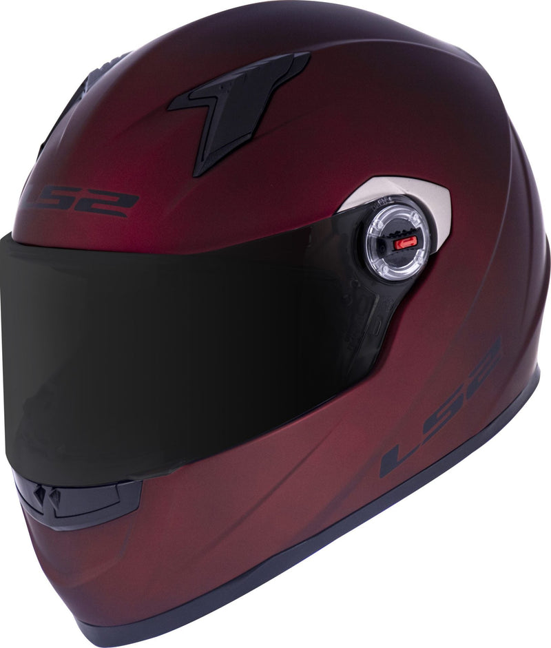 CAPACETE LS2 FF358 MONOCOLOR VERMELHO FOSCO