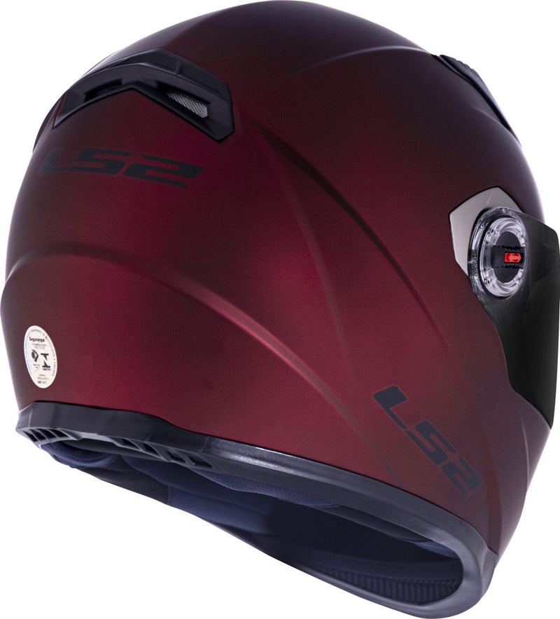 CAPACETE LS2 FF358 MONOCOLOR VERMELHO FOSCO