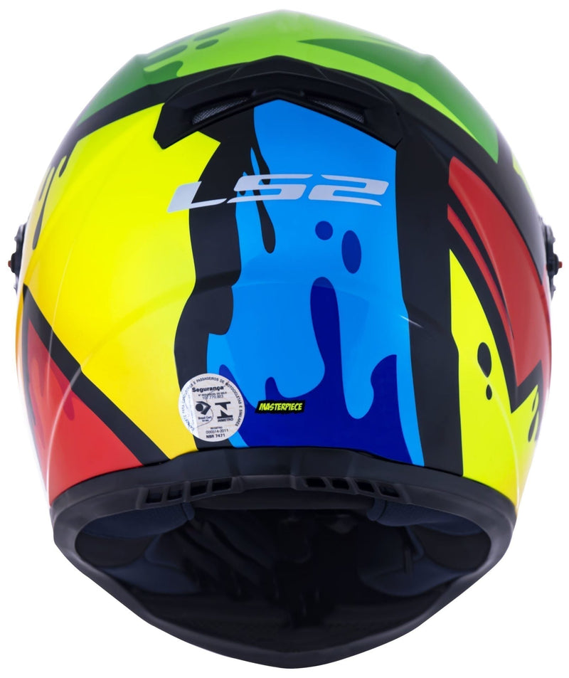 CAPACETE LS2 FF358 MASTERPIECE AMARELO/VERMELHO/ VERDE