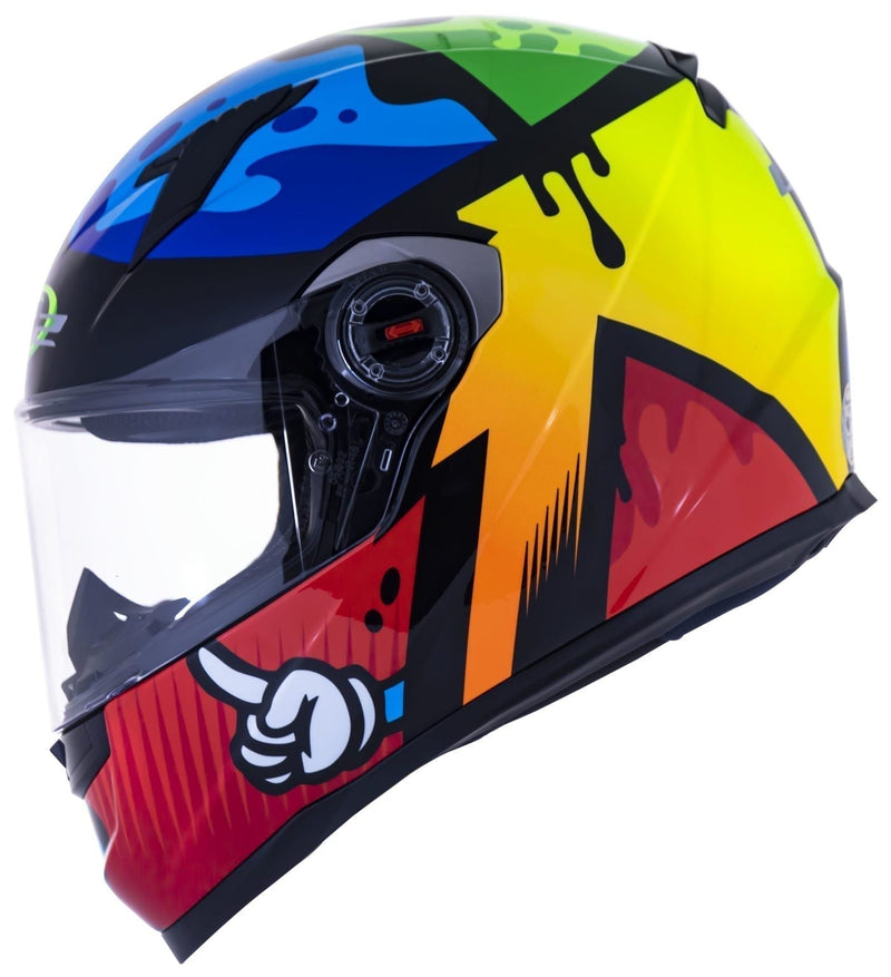 CAPACETE LS2 FF358 MASTERPIECE AMARELO/VERMELHO/ VERDE