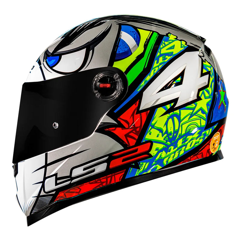 CAPACETE LS2 FF358 ALEX BARROS CINZA