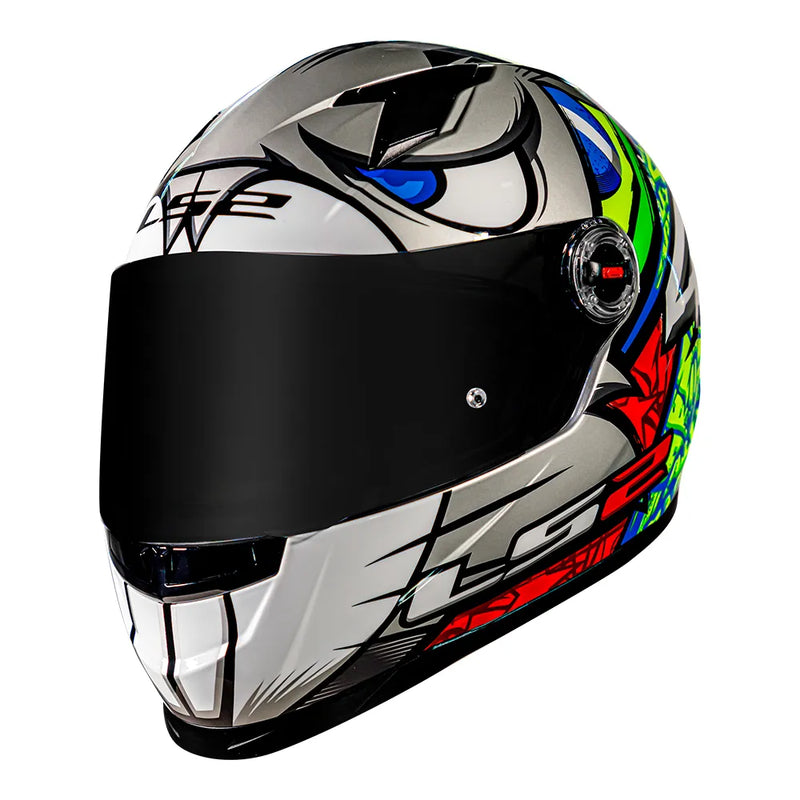 CAPACETE LS2 FF358 ALEX BARROS CINZA