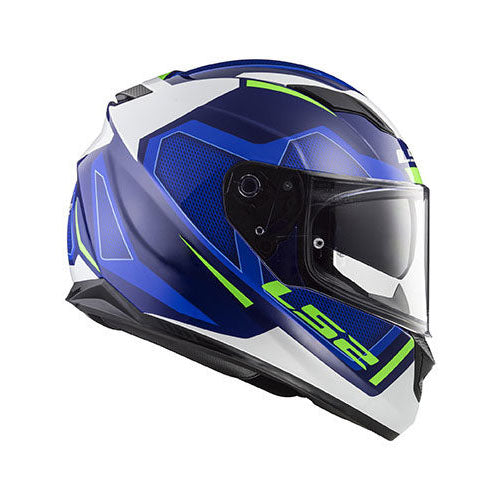 CAPACETE LS2 FF320 STREAM EDGE AZUL/BRANCO