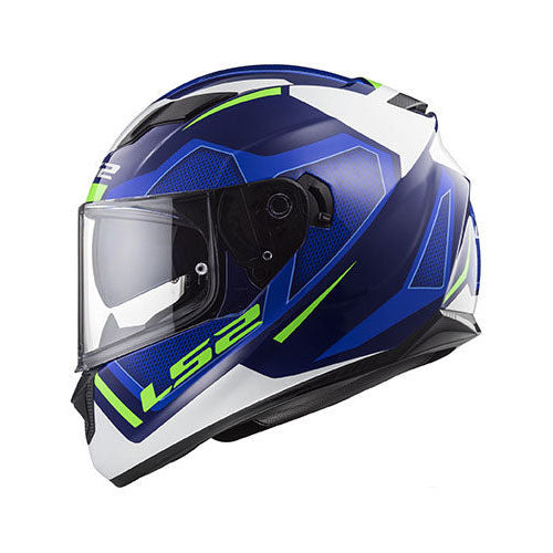 CAPACETE LS2 FF320 STREAM EDGE AZUL/BRANCO