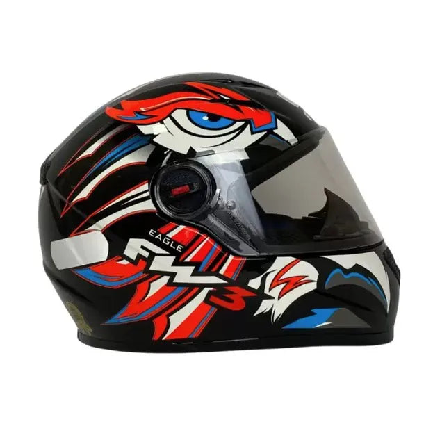 Capacete FW3 GTN Eagle Vermelho Azul Preto