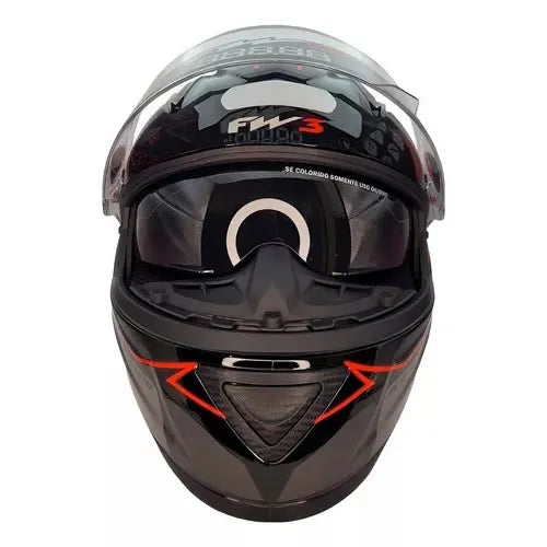 Capacete FW3 GTX 43 Preto Grafite C/ Viseira Solar