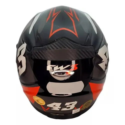 Capacete FW3 GTX 43 Preto Grafite C/ Viseira Solar