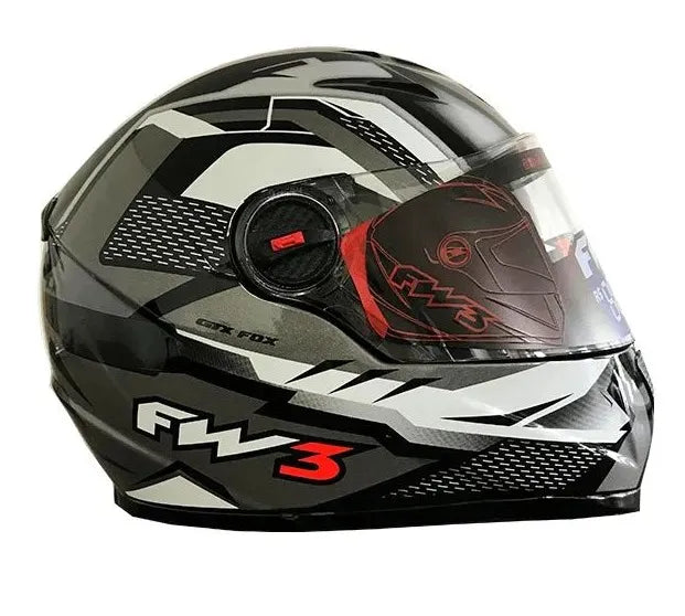 Capacete FW3 GTX FOX Preto Grafite C/Viseira Solar